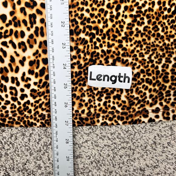 SUSAN GRAVER Women's XL Liquid Knit Turtleneck Animal Print Leopard Work Blouse‎ - Picture 7 of 9